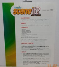 2005 Screenlife Music Scene it DVD Board Game Replacement Instructions ONLY - $4.93