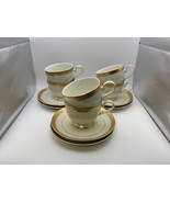 Set of 6 Mikasa Fine China PALATIAL GOLD Cups &amp; Saucers - $2,967.25 MXN