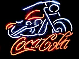 Coca Cola Motorcycle Club Bar Neon Light Sign 16&quot; x 16&quot; - £398.87 GBP