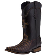 Mens Western Wear Boot Rust Brown Real Crocodile Belly Skin Size 7,7.5,1... - €243,21 EUR