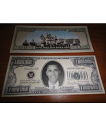 Fake Barack Obama Stimulus Bill Gag Gift One Million Dollar Fake Bill - $2.50