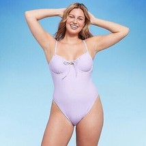 Women&#39;S Shirred Detail Underwire High Leg Extra Cheeky One Piece Swimsuit - - £11.85 GBP