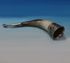 Russian .875 Silver and Niello Drinking Cup Horn with Duck Head Mouth (#... - $604.69