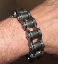 Tough Guy Bad Ass Goth Punk Biker Motorcycle Chain Charm Bracelet 41 40 420 50 - £15.17 GBP