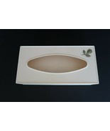 Vtg tissue box holder dispenser mid century plastic w/ flower acc.  - $27.33 CAD
