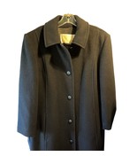 Pendleton Vintage Womens Sz 10 Virgin Wool Black Trench Coat 5 Button LS... - $99.00