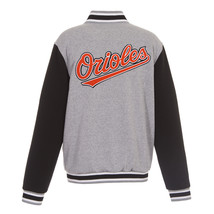 MLB Baltimore Orioles Reversible Full Snap Fleece Jacket  Embroidered logos JHD - £107.30 GBP