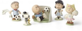Lenox Peanuts Soccer Game Figurines 5 PC Snoopy Charlie Brown Woodstock Lucy NEW - £260.00 GBP