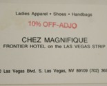 Frontier Hotel Vintage Business Card Las Vegas Nevada bc3 - $4.94