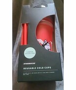 Starbucks Reusable Cold Cups w/Straws &amp; Lids (5 Pack)  BRAND NEW North E... - $267.23 MXN