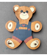 Teddy Bear Wall Hook Wooden Coat Rack Kids - £16.41 GBP