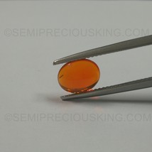 Natural Mexican Fire Opal Oval Cabochon 9X7mm Flame Orange Color VVS Clarity Loo - £227.25 GBP