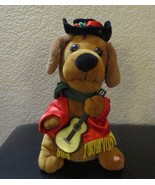 Gemmy Christmas Cowdog With Guitar Singing Deck The Halls - $24.74