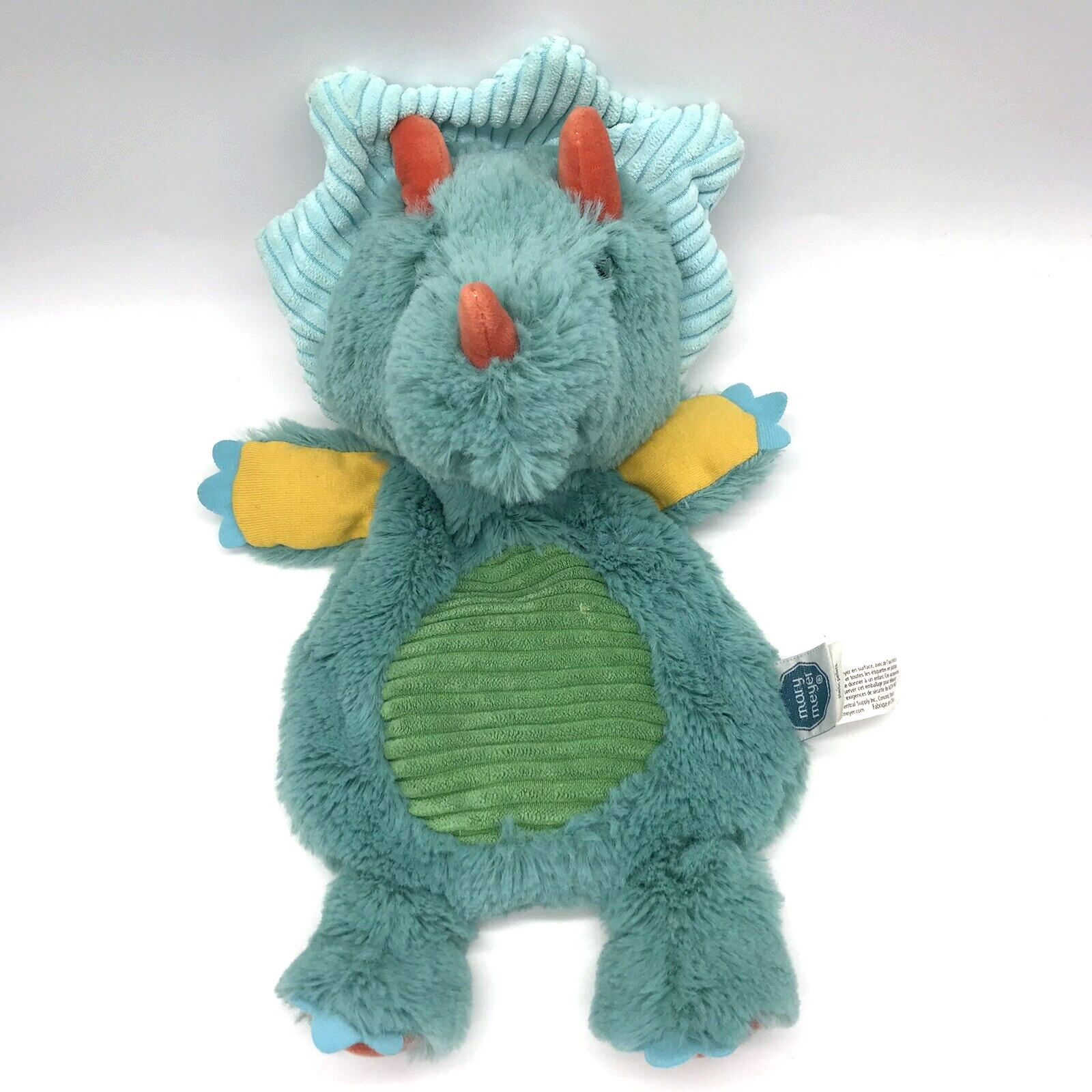 Mary Meyer Lovey Dinosaur Pebblesaurus Triceratops Stuffed Head Security Soother - $14.99