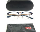 Ray-Ban Eyeglasses Frames RB8716-V-M 3055 Navy Blue Gold Clubmaster 50-2... - $94.04