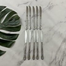 Oneidacraft Vintage Venus Floral Flatware Solid Butter Knife Lot of 10 S... - $17.81