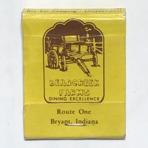 Bearcreek Farms Restaurant Bryant Indiana Dining Match Book Matchbox - £3.90 GBP