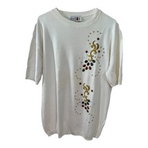 VTG AfterShock 1994 Embellished Sweatshirt Style Top – Jewel Studs &amp; Emb... - $546.70 MXN