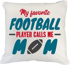 Make Your Mark Design Football Player Calls Me Mom White Pillow Cover for Mother - £18.49 GBP+