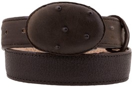 Kids Western Dress Belt Brown Overlay Ostrich Pattern Leather Casual Siz... - $27.10 CAD