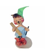 Annalee Doll vtg Creepy toy figure anthropomorphic mouse Christmas carpe... - £31.10 GBP