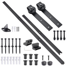 6.6 Ft Sliding Barn Door Hardware Kit Closet Hang Stytle Track Rail - $64.99