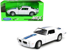 1972 Pontiac Firebird Trans Am White 1/24 Diecast Model Car by Welly  - £31.69 GBP