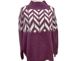 A New Day Winter Sweater Womens Size 2X Cotton Blend Nordic Pattern Crew... - £19.00 GBP