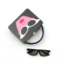 Dazzling gles Women Purses and Handbag Designer  Acrylic Style  Bag Female Cross - £132.71 GBP