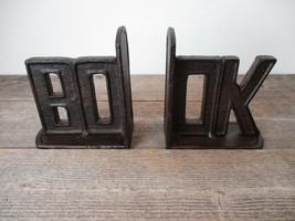Cast Iron Bookends Book Ends Library Decor Desk Office Farmhouse Rustic Reading - £19.97 GBP