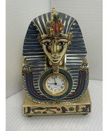 FRANKLIN MINT Mask of King Tut Tutankhamun Desk Clock 4.5” Limited Edition - £26.52 GBP