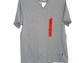 Calvin Klein Lifestyle Heather Light Gray V-Neck Cotton Basic T-Shirt Me... - $19.94