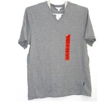 Calvin Klein Lifestyle Heather Light Gray V-Neck Cotton Basic T-Shirt Me... - $19.94