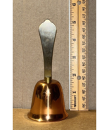 5 Inch Vintage Polished Copper Bell With Brass Handle - $9.50