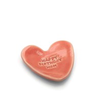 Jewelry Ring Holder Dish Heart Shaped, Happy Birthday Mom Gift, Trinket ... - £27.96 GBP