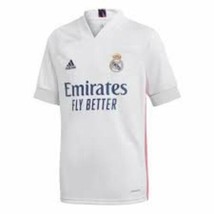 adidas Youth Real Madrid 2020-21 Home Soccer Jersey Size Small FQ7486 White - $29.70