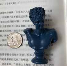 AirAds Dollhouse mini blue statue resin Sculpture of Hermes; Ἑρμῆς bust 2.5&quot; - £5.27 GBP
