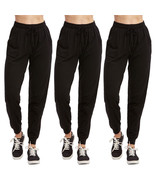 3 Pc Women&#39;S Sweat Pants Joggers Athletic Yoga Lounge Exercise Sport Gym... - £41.69 GBP