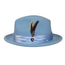 Bruno Capelo Hat Australian Wool Crushable Fedora Giovani UN120 Light Blue image 8