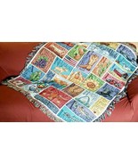 God Bless America States West of the Mississippi Tapestry Afghan Throw  - £35.49 GBP