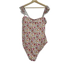 Wallflower bathing suit 2X womens plus size one piece swimsuit floral ruffles  - £23.46 GBP