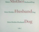 Sister Mother Husband Dog: (Etc.) by Delia Ephron / 2013 Trade Paperback - $2.27