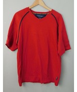 1990&#39;s Tommy Hilfiger Tommy Jeans 485 Spellout V Neck Shirt Sz L - £31.56 GBP