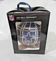 NFL Dallas Cowboys LED Ball Ornament Glitter Plaid Team Sports America - $29.99