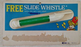 Vtg 1960s Slide Whistle Crest Toothpaste Premium Mint On Card MOC - £15.17 GBP