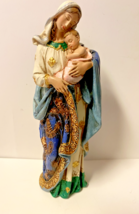 Adoring Blessed Mother &amp; Child Jesus Statue 7 1/8&quot; Statue, New - £37.13 GBP