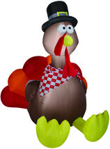 Gemmy Turkey 6 Foot Lighted Airblown Inflatable - £160.55 GBP