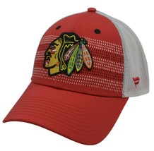 Chicago Blackhawks Fanatics NHL Iconic Grid Hockey Adjustable Trucker Hat - £17.15 GBP