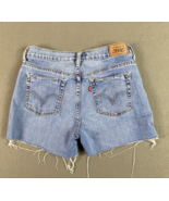 Levis 515 Cut Off Jean Shorts Womens 27x4 Blue Denim Light Wash Frayed T... - £12.57 GBP