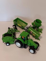 MIXED FARM EQUIPMENT LOT OF 6 TOYS TRAILER HARVEST TRACTOR DAMAGE MISSIN... - $345.54 MXN